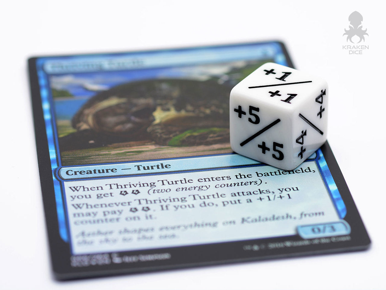 6pc Pack Positive Dice Counters White +1/+1 for Magic: The Gathering